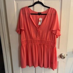 Torrid Vibrant Coral Blouse